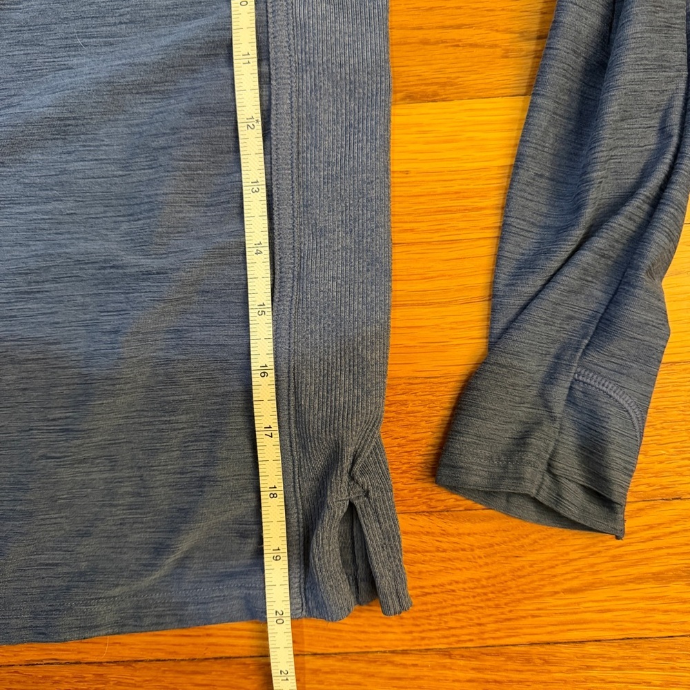 Athleta Girl Unstoppable Strength Top Blue - Girls Size M/8-10 Long Sleeve Shirt - Picture 4 of 5